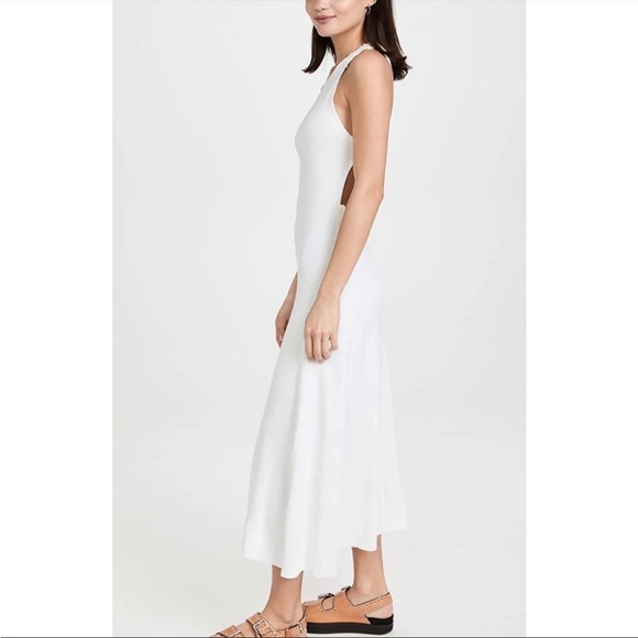 Moon River White dress midi small cross back - Picture 2 of 4